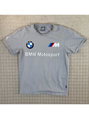 Puma BMW Motorsport Logo T Shirt Gray Medium